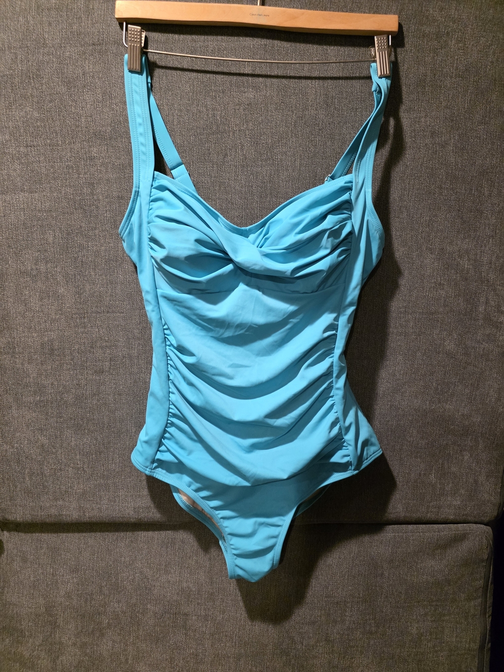 Swim Suits For All One-Piece Swimsuit in Aqua Blue Size 14